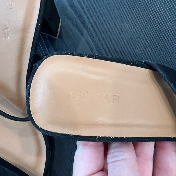 BY FAR TANYA BLACK SUEDE SANDAL - Picture 5 of 11